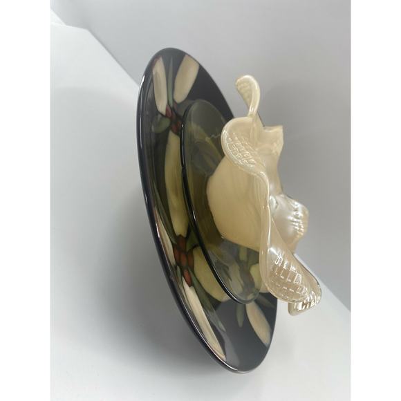 Suncatcher Yard Art Layered Flowers Tulip Tiered Repurposed Glass Garden Art - Picture 11 of 12